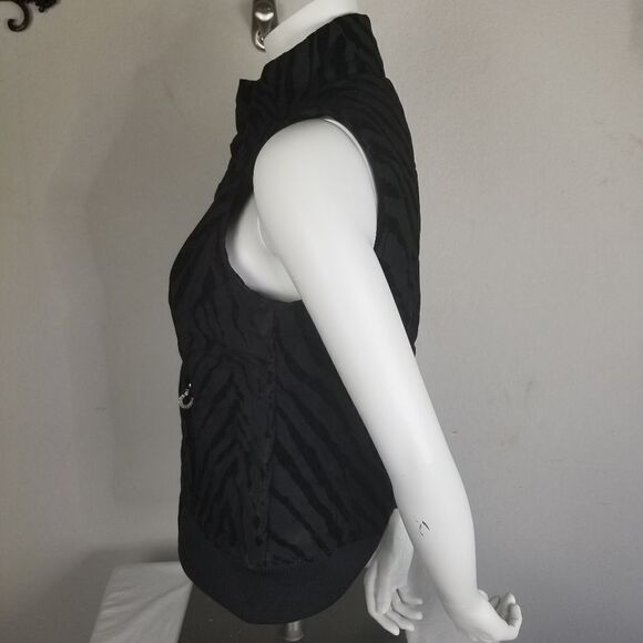 Ariat‎ Black Zebra Print Zip-Front Vest - Picture 2 of 12